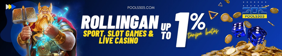 BONUS ROLLINGAN 1% LIVE CASINO BOLA SLOT
